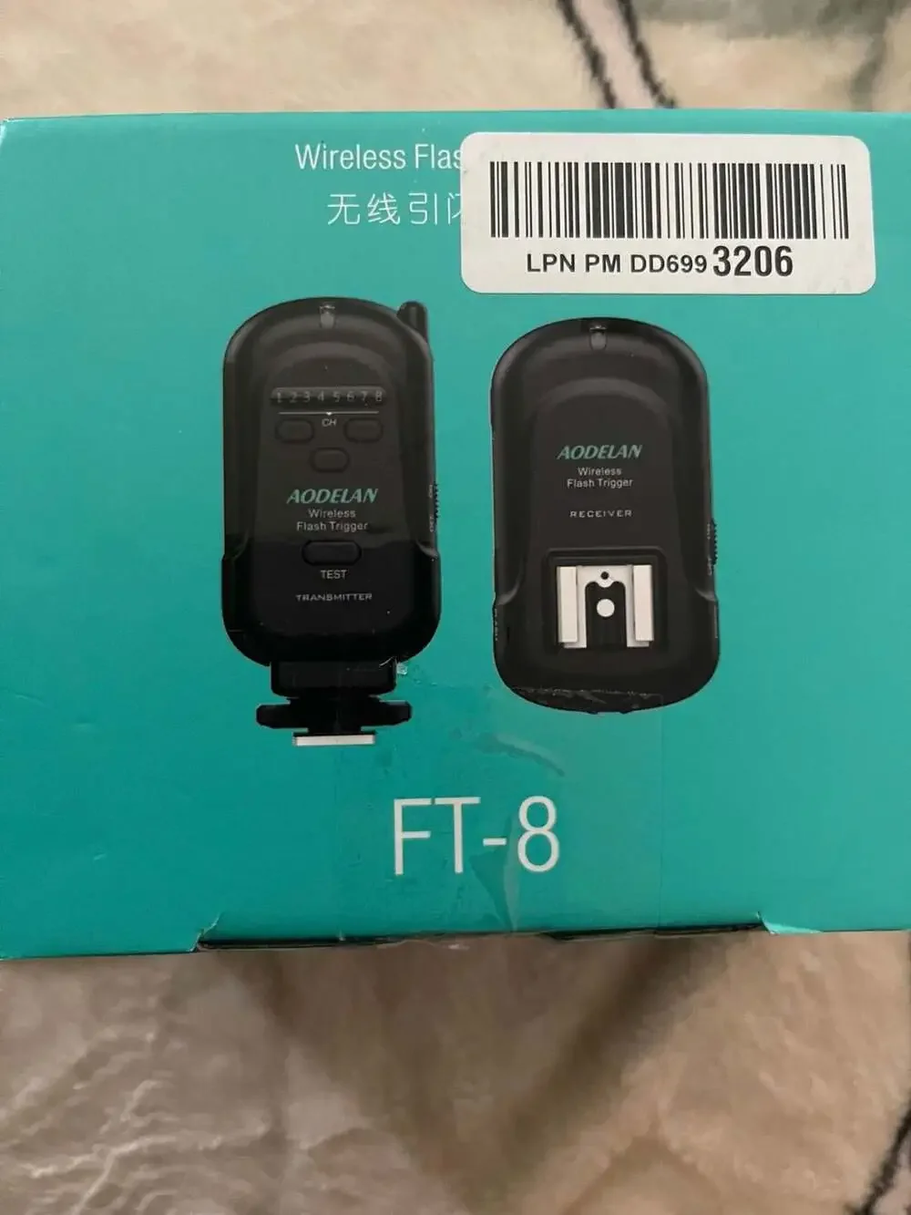 AODELAN FT-8 Wireless Flash Trigger Transmitter And Receiver Set